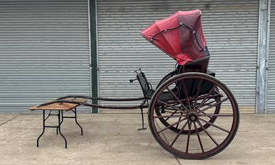 Lot Hooded Gig Horse Carriage