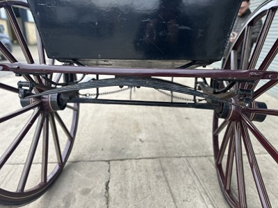 Lot Hooded Gig Horse Carriage