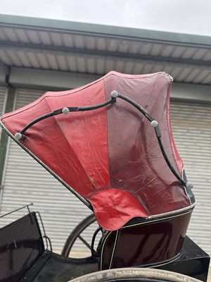 Lot Hooded Gig Horse Carriage