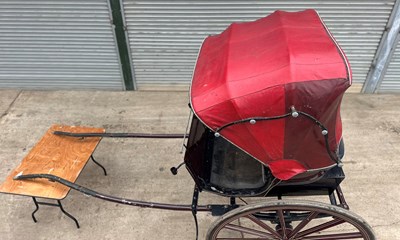 Lot Hooded Gig Horse Carriage