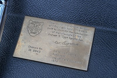 Lot 196 - 1974 Jaguar E-Type Series III (Commemorative Edition)