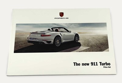 Lot 114 - 2013 Porsche 911 Turbo Price List