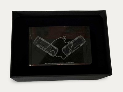 Lot 48 - Mercedes-Benz 3D Dealer Launch Etched Glass Weight 2002