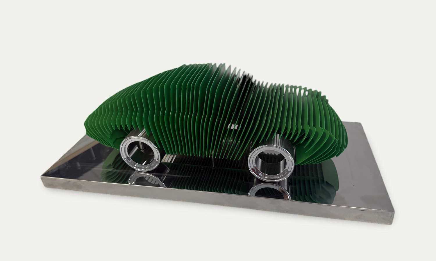 Lot 50 - Porsche 996 Sculpture on a Polished Stainless Steel Base
