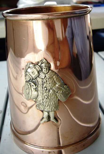 Lot 24 - A copper drinking tankard